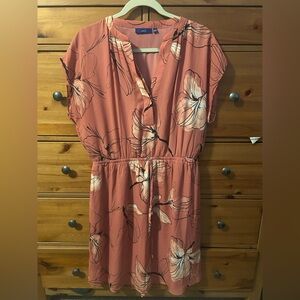 Apt. 9 Coral Floral Dress - EUC - L